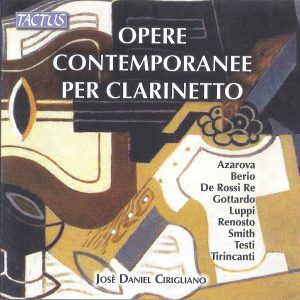 Jose Daniel Cirigliano Opera Contemporanee per Clarinetto