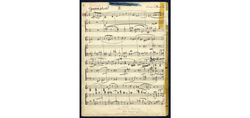 Example 1: Bernstein Sonata, Mvt. 1, page 1 of manuscript