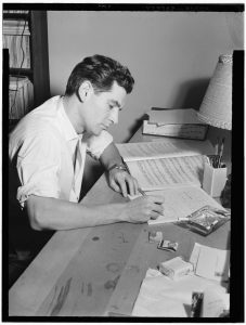 Portrait of Leonard Bernstein in his apartment, New York, N.Y., between 1946 and 1948 (photo by William Gottlieb)