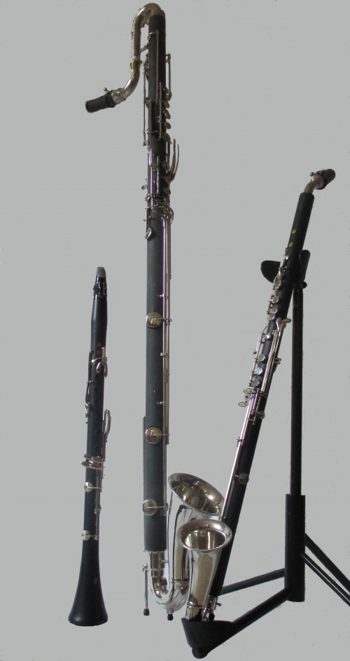 Left to right: BP soprano, contra and tenor clarinet (Photo by Nora L. Müller)