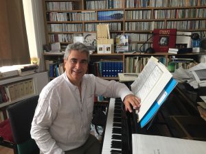 The composer at home in Brussels, Belgium (2018)