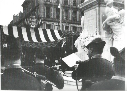 Camille Saint-Saëns conducting the Garde Républicaine in Bordeaux (1905)