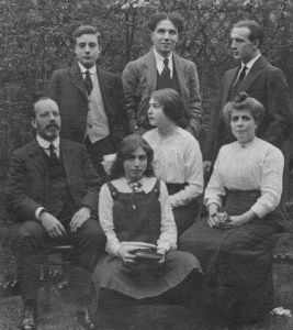 Figure 6. The Francisco Gómez family in 1913. Standing: Philip, Frank and Paul. Sitting: Francisco, Romaria, Marie Ann (Francisco’s wife), and Maud in front. Wardale family archive, U.K.