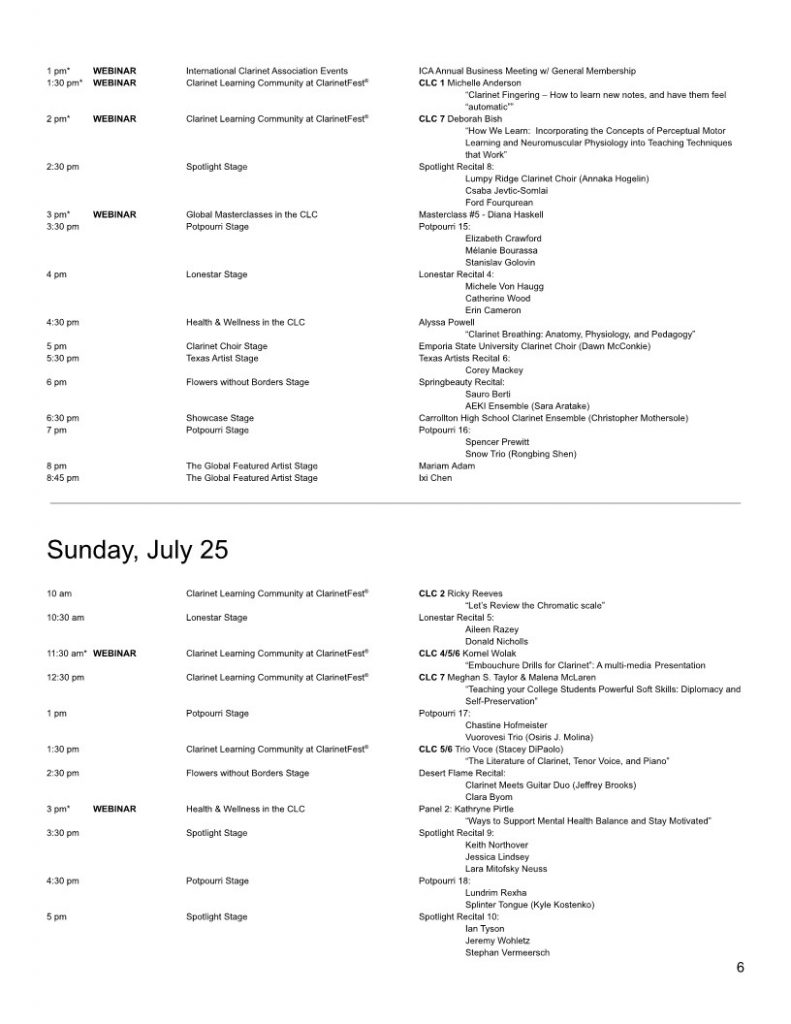 2021 Virtual Schedule Overview International