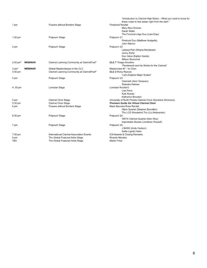 2021 Virtual Schedule Overview International Association
