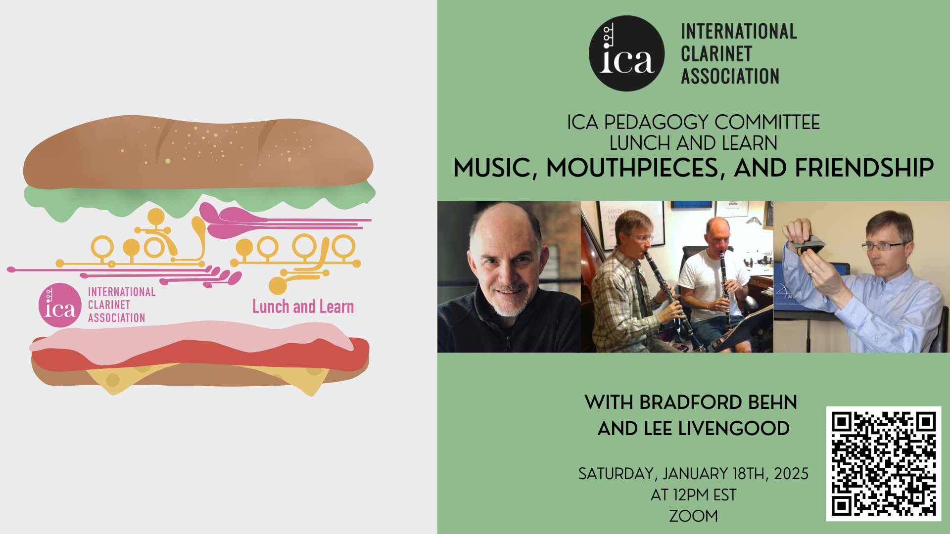 ICA Pedagogy Lunch and Learn Music, Mouthpieces, and Friendship with